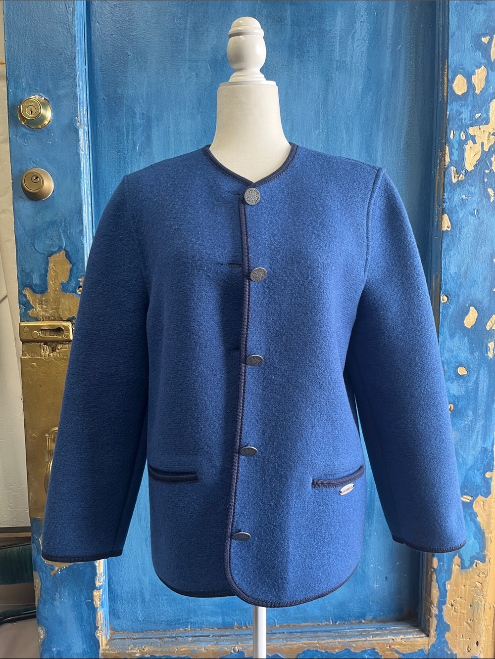 Giesswein Navy Blue Wool Jacket